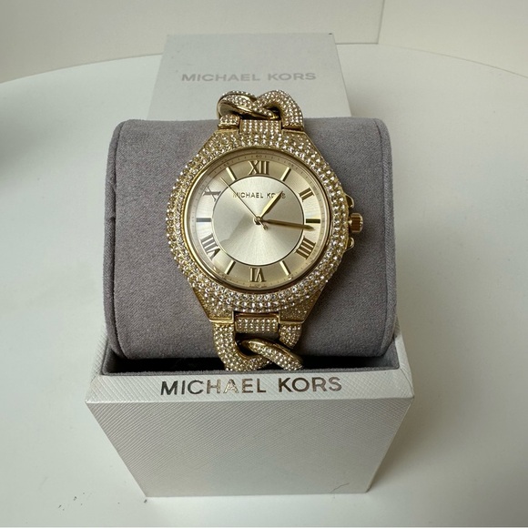 Michael Kors MK3820/1 gold and rose gold crystal watches - Picture 10 of 12